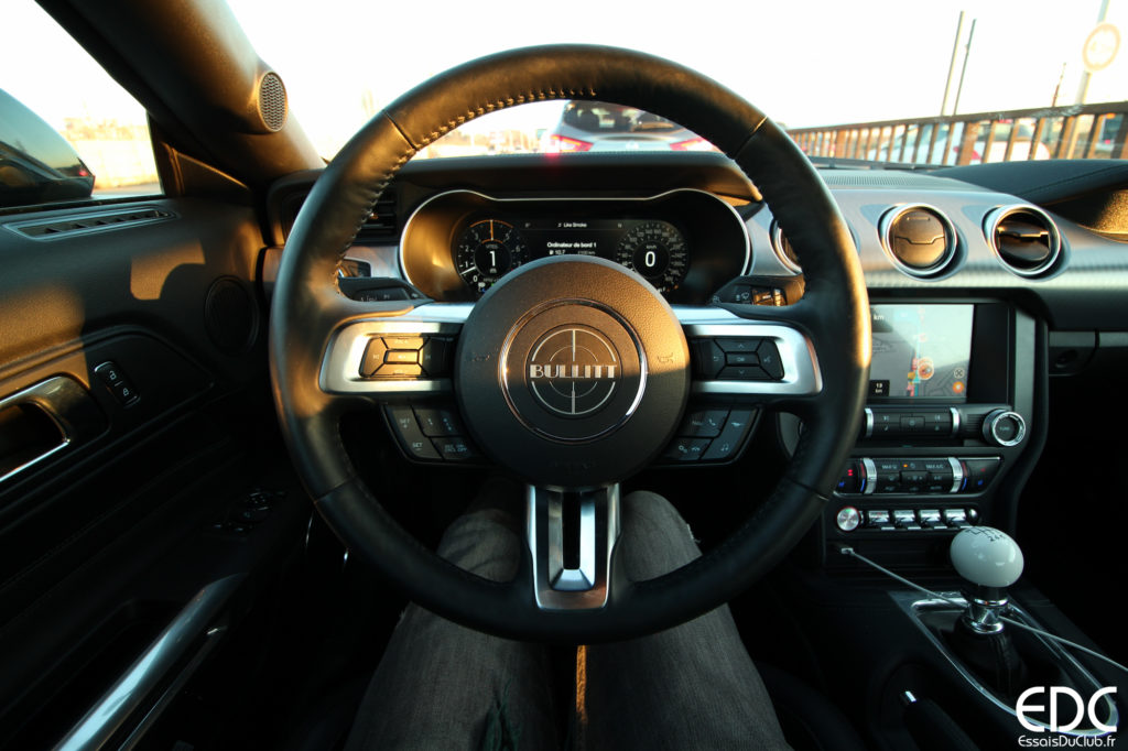 Mustang behind the wheel